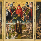 Hans Memling, Trittico del Giudizio Universale, 1467 - 1472. Olio e tempera su tavola, cm 221 x 161 (pannello centrale), cm 223,5 x 72,5 (scomparti laterali). Danzica, Muzeum Narodowe