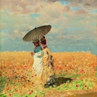 Giuseppe De Nittis, Nel grano, 1873, Olio su tela, 25 x 33 cm, Collezione privata