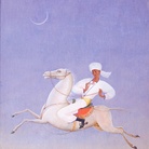 Aleksandr Nikolaev (Voronež 1897-Taškent 1957), Il fidanzato, 1920, tempera su carta applicata su legno; cm 30 x 26,5. Mosca, Museo Statale di Arte Orientale