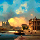 Ippolito Caffi, Venezia, Il Molo al tramonto, 1864, Olio su tela, 59 x 43 cm, Fondazione Musei Civici di Venezia