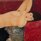 Amedeo Modigliani, Nudo sdraiato con mani intrecciate, 1917. Olio su tela, 100 x 65 cm. Pinacoteca Giovanni e Marella Agnelli