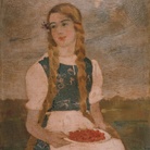 Ercole Sibellato, Fanciulla, 1930 circa, Olio su tela, 66 x 85 cm, Fondazione di Venezia