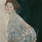 Gustav Klimt, Ritratto di signora in bianco, 1917-1918, Olio su tela, 70 × 70 cm, Vienna, Belvedere | © Belvedere, Vienna