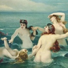 Charles Edouard Boutibonne, Sirene giocano nel mare, 1883