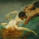 Giulio Aristide Sartorio (1860 - 1932), La Sirena, 1893 circa, Olio su tela, 58 x 129 cm, Torino, GAM - Galleria d'arte moderna e contemporanea