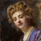 Daniele Ranzoni, Ritratto della signora Rapetti, 1884 circa. Olio su tela, 52 x 44 cm