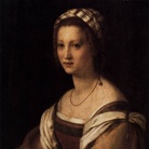 Andrea del Sarto, Ritratto di Lucrezia de Baccio Del Fede, moglie dell'artista, 1513-14. La fredda ed egoista moglie dell'artista, un'arpia secondo il Vasari che la conobbe personalmente fin da piccolo.