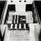 Modellino della nuova sala del Tribunale Internazionale. Estate 1945, realizzato dall’architetto Dan Kiley per il giudice Robert H. Jackson | © OSS Archivi, National Archives and Records Administration, Washington D.C.