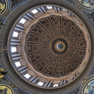 Interno della cupola della Basilica di San Pietro a Roma, Michelangelo Buonarroti, Giacomo Della Porta, Domenico Fontana, 1549-1593, decorazioni a mosaico su cartoni del Cavalier d'Arpino e Giovanni De Vecchi, Immagine tratta dal film 