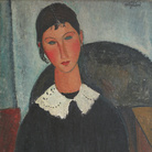 Amedeo Modigliani (Livorno,1884 - Parigi, 1920), Elvire au col blanc (Elvire à la collerette), 1917 o 1918, Olio su tela, 92 x 65 cm, Parigi, Collezione Jonas Netter