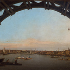 Giovanni Antonio Canal, detto Canaletto, La City di Londra vista attraverso un arco di Westminster Bridge, 1747, olio su tela, 59,7 x 97,5 cm