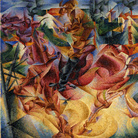 Umberto Boccioni, Elasticità, 1912, Olio su tela, 100 × 100 cm | Courtesy of Museo del Novecento, Milano