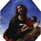 Carlo Dolci (Firenze, 1616-1687), San Giovanni Evangelista, 1640-1650. Olio su tela in ottagono. Berlino, Staatliche Museen, Gemäldegalerie