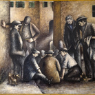 Ottone Rosai, Giocatori di toppa, 1928, Olio su tela, cm. 160x200