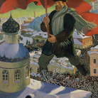 Boris Mikailovich Kustodiev, Bolshevik, 1920 Oil on canvas, 140.5 x 101 cm  cm, State Tretyakov Gallery | Photo © State Tretyakov Gallery. L'opera è esposta nella mostra 