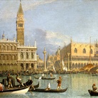 Canaletto, Il molo, Palazzo Ducale e il Campanile di San Marco, olio su tela, 51 x 83 cm. Firenze, Galleria degli Uffizi