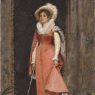 Alfonso Savini, In attesa. Giovane signora in costume da amazzone del '600 (1888 ca.). © Pinacoteca Nazionale di Bologna