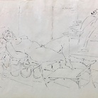 Orfeo Tamburi, Pomponia matrona romana, 1947, Inchiostro su carta, 48 x 37 cm, Collezione privata