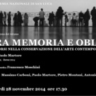 Tra memoria e oblio. Percorsi nella conservazione dell'arte contemporanea