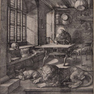 Albrecht Dürer, San Girolamo nella cella, Incisione a bulino, 188 x 248 mm | Courtesy © Musei Civici di Bassano