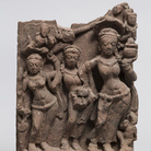 Gaṅgā, Dea del fiume, India centrale, Fine VIII - Inizio IX secolo d.C., Arenaria rossa, 46 cm