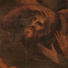 Leonardo da Vinci (1452-1519), Adorazione dei Magi, Particolare, Dopo prima del restauro