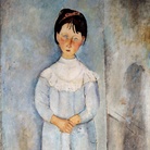 Amedeo Modigliani (Livorno,1884 - Paris, 1920), Fillette en bleu, 1918, Olio su tela, 73 x 116 cm, Collezione Jonas Netter