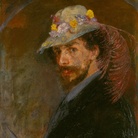 James Ensor, Autoritratto con cappello fiorito, 1883-1888 | Courtesy Visit Oostende talkie.be | © Toerisme Oostende