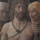 Andrea Mantegna, Ecce homo, 1500, tempera e oro su tela, montato su tavola, cm 142x54, Paris, Musèe Jacquemart-Andrè, Institut de France