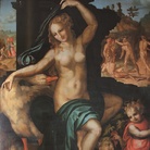 Baccio Bandinelli, Leda e il cigno, 1512. Olio su tavola, Parigi, Chancellerie des Universités de Paris