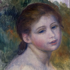 Pierre-Auguste Renoir (1841-1919), Testa di donna, 1887 circa, Olio su tela, 25.4 x 31.1 cm, Firmata in alto a sinistra “Renoir” Portland, Collezione Isabelle and Scott Black, Cat. rag. Dauberville 1160 | IMPRESSIONISTI SEGRETI - Palazzo Bonaparte, Roma 6 ottobre 2019 - 8 marzo 2020