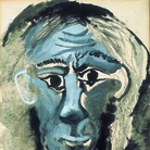 Pablo Picasso, Autoritratto / Selfportrait, 1967, Gouache e inchiostro di china / Gouache and indian, 75 x 56,5 cm | Courtesy Palazzo Vistarino, Pavia 2016