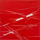 Titina Maselli, Fili nel cielo, 1969, Olio su tela, 169 x 250 cm, Galleria Massimo Minini di Brescia | Courtesy of Galleria Massimo Minini, Brescia | Foto: Gilberti Petrò