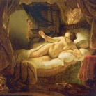 Rembrandt Harmenszoon van Rijn, Danaë, 1636-1647 | Negli anni '60, una radiografia della Danaë rivelò un grande segreto. Nella versione originale del dipinto, la musa di Rembrandt per Danaë era stata sua moglie, Saskia. Dopo la sua morte nel 1642, il pittore trasformò il viso di Danaë in quello di Geertje Dircx, sua amante, in un un parallelismo autobiografico con la relazione tra la Danaë del mito e Zeus.