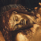 Luca Signorelli, Testa di Cristo, 1504-1505,  Frammento del Compianto sul Cristo, Già nella Chiesa di Sant’Agostino a Matelica, (Pala Matelica), Olio su tavola, 28 x 26 cm, Proprietà UniCredit, In comodato presso i Musei Civici d'Arte Antica di Bologna