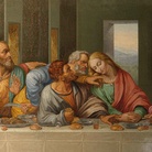 Giacomo Raffaelli, Ultima Cena, Dettaglio, 1806-1814, Vienna, Minoritenkirche | Tra il 1807 e il 1809 Giuseppe Bossi eseguì una copia del dipinto in scala originale su commissione del viceré di Milano, Eugenio de Beauharnais. L'opera fu distrutta dai bombardamenti nel 1943, ma ne resta traccia nei lucidi preparatori conservati a Weimar e nella copia a mosaico di Giacomo Raffaelli, realizzata per la Minoritenkirche di Vienna