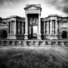 Mimmo Jodice, Teatro romano, Palmira, 1993, stampa al carbone su carta cotone, 70x70 cm