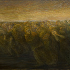 Gaetano Previati, Gli orrori della guerra, L’esodo, 1917. Olio su tela, 585x790mm.