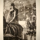 James Tissot, Ces dames de char, Vers. 1885. etched engraving. UK, Londra. Victor & Gretha Arwas Collection