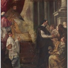 Donato Creti, (Cremona 1671 - Bologna 1749), L’elemosina di San Gregorio Magno, 1693 circa, Olio su tela, 95.5 x 128 cm, Provenienza: Collezione privata, Modena, 2014