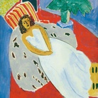 Henri Matisse, Giovane donna in bianco, sfondo rosso, 1946. Olio su tela, cm 92 x 73. Lione, Musée des Beaux-Arts. © Succession H. Matisse, by SIAE 2013