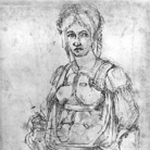 Michelangelo, Disegno di Vittoria Colonna, 1550 circa. La nobildonna e poetessa romana che fu grande amica dell'artista.