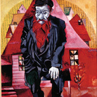 Marc Chagall, L’ebreo in rosso, 1915, olio su cartone. San Pietroburgo, Museo di Stato Russo © Chagall ® by SIAE 2014