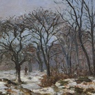 Camille Pissarro, Le bois de châtaigniers en hiver, Louveciennes, 1872, olio su tela, 27 x 40,4. cm Fondation Bemberg, Toulouse