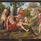 Bernardino Luini, Scherno di Cam, 1514?1515 circa, tavola trasportata su tela, cm 166 x 140. Milano, Pinacoteca di Brera