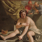 Paolo Emilio Besenzi (Reggio Emilia 1608-1656), Susanna e i vecchi, 1650 circa, olio su tela.