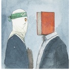 GIPI, Illustrazione per La lingua ai tempi della Jihad - articolo di Salman Rushdie, 2014 © Gipi