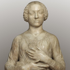 Andrea del Verrocchio (Firenze, 1435 circa - Venezia, 1488), Dama dal mazzolino, 1475 circa, Marmo, 46 x 59 x 24 cm, Firenze, Museo Nazionale de l Bargello, inv. Sculture 115