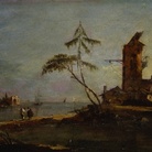 Compiègne, Musée National du Palais | Francesco Guardi, Vista della foce di un canale, Olio su tavola, 26 x 17 cm, Amiens, Musée de Picardie