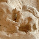 Bassorilievo romano di una tauroctonia secondo la raffigurazione mitraica, II o III secolo, Parigi, Louvre